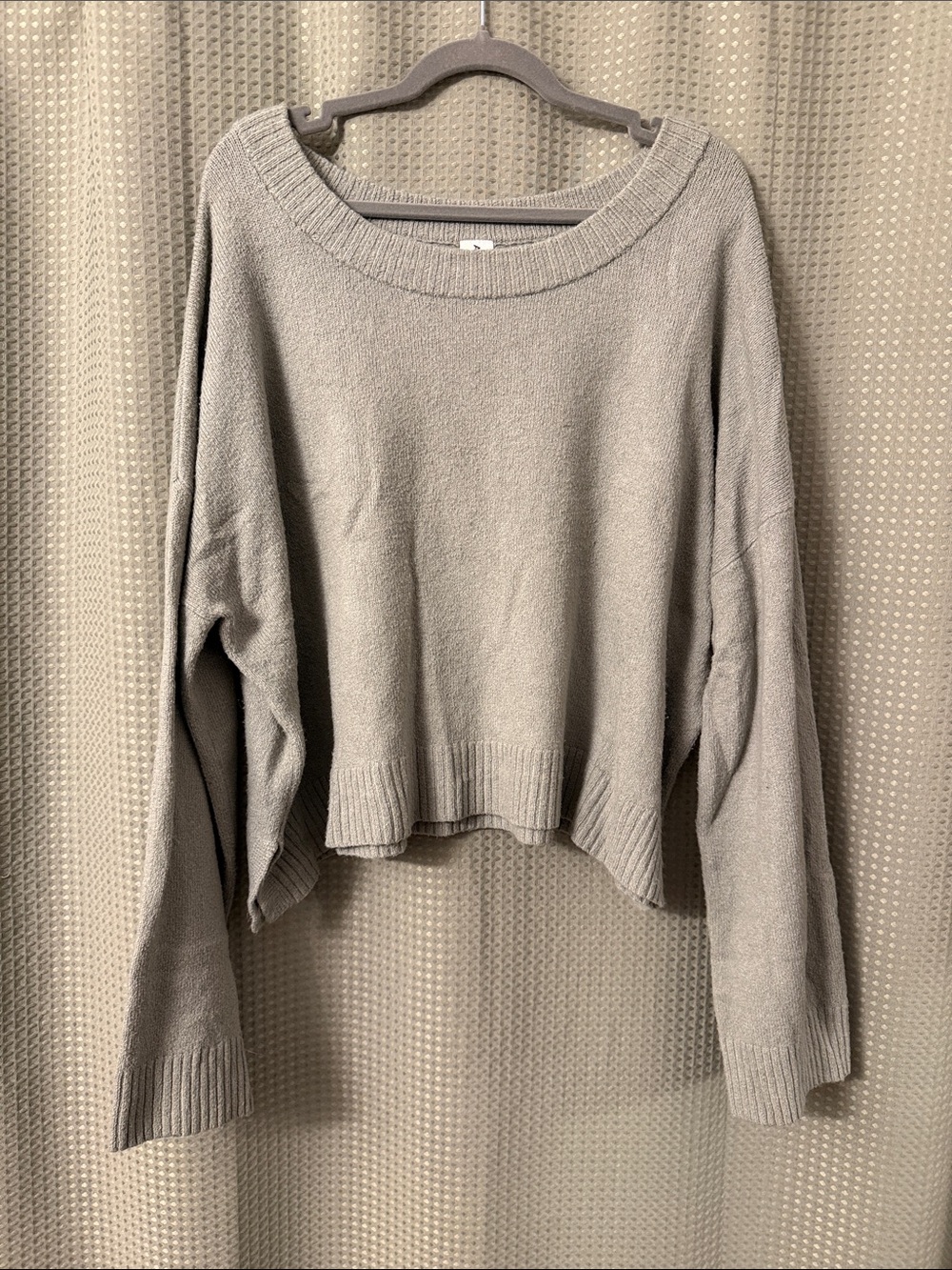Abound Light Taupe Cropped Crewneck Sweater